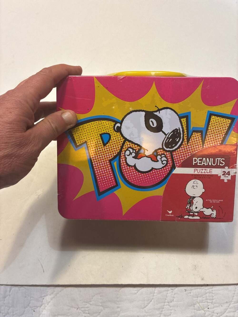 Sealed Peanuts 24 Piece Snoopy POW! Collectible Tin Lunch Box Puzzle